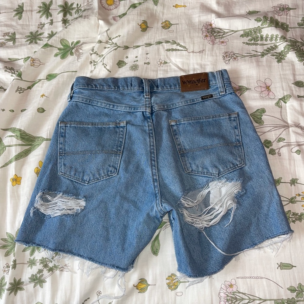 *SOLD* Distressed Wrangler Shorts - Picture 3 of 3
